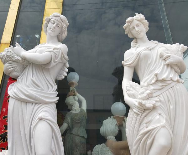 Outdoor garden marble stone statues four season marble sculpture stone carvings,China stone carving Sculpture supplier