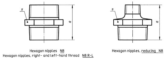 Ниппель шестиугольника нержавеющей стали CL150 ISO 49-1994 AISI 304 (e) продетая нитку бросанием