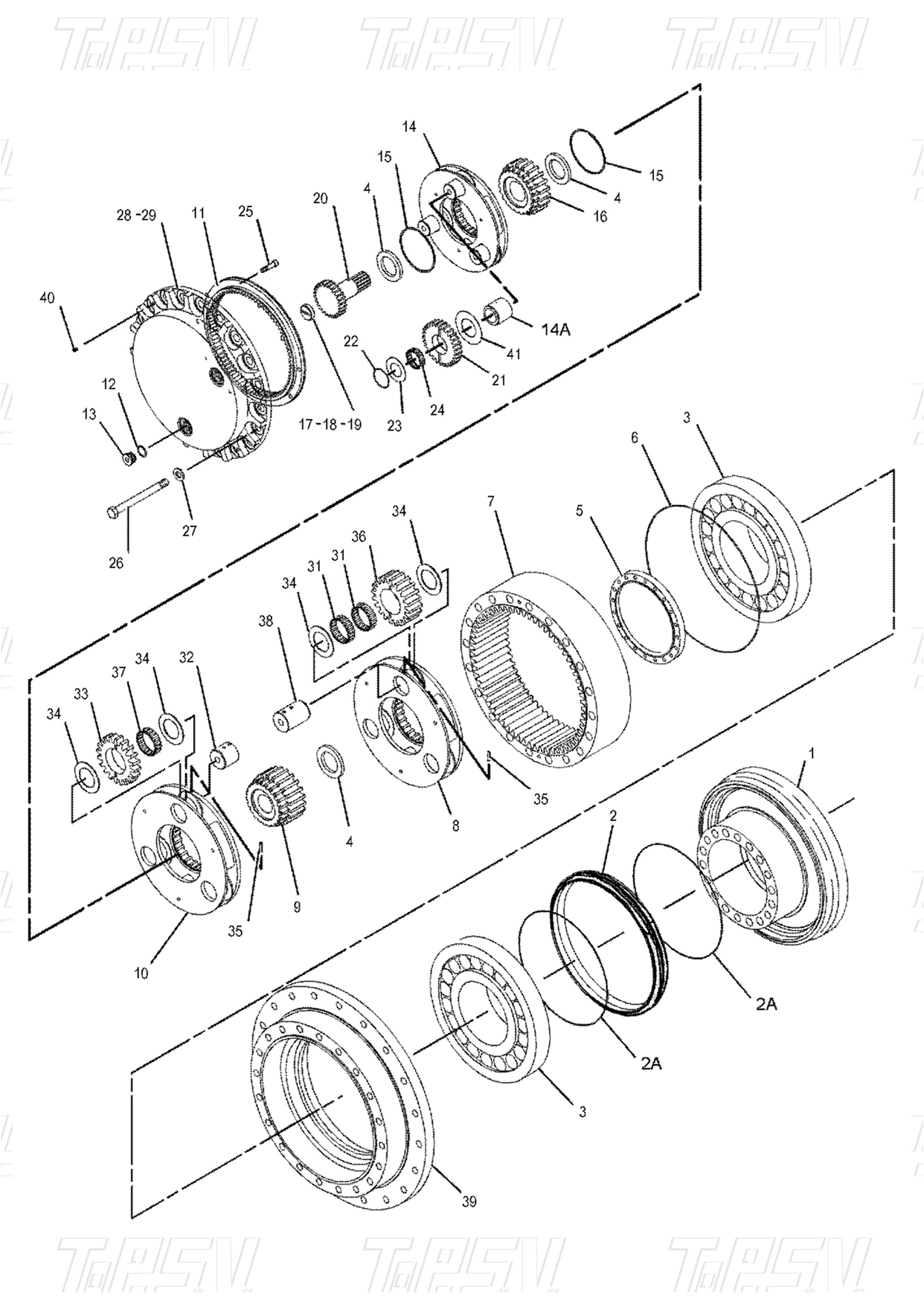 169-5601 Теплообработанная сталь Гидравлический моторный привод E324D экскаватор путешествие 2 ступени штифт