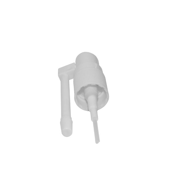 White 18/410 Fine Mist Sprayer Medical Nasal Spray Pump With Rotatable Long Nozzle
