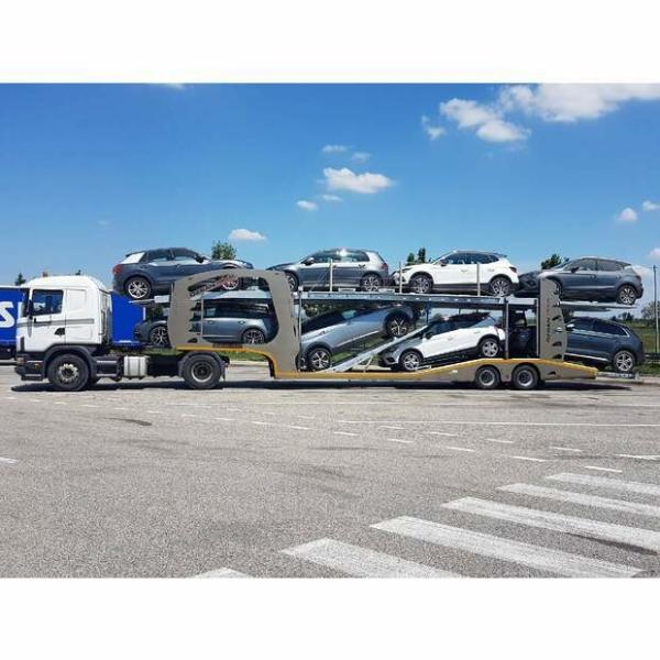 13600 mm+1300 mm de longueur 2550 mm de largeur Extension2 AXLE CAR CARRIER Semi-remorque