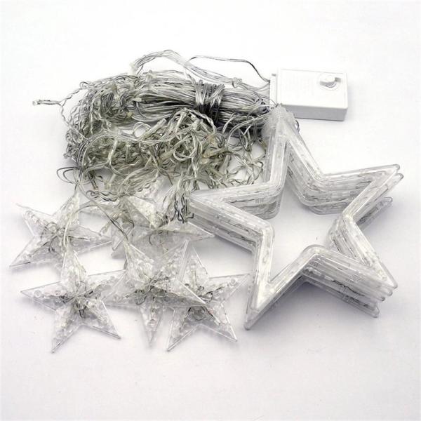 Christmas Fairy Lights Ramadan Led String Lights Star Garland on Window Curtain Indoor Tree Decoration Halloween Wedding