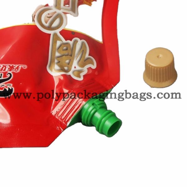 100mic Aluminum Plastic Foil Liquid Spout Bags Spouted Pouch Bags