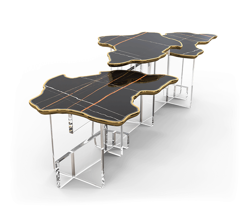 Modern Black Cocktail Argos Furnitures Designer Marble Luxury Tea Table
