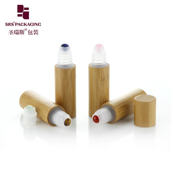 BPP-5ML Bamboo Empty Roller Ball Applicator Bottle For Cosmetic Skincare