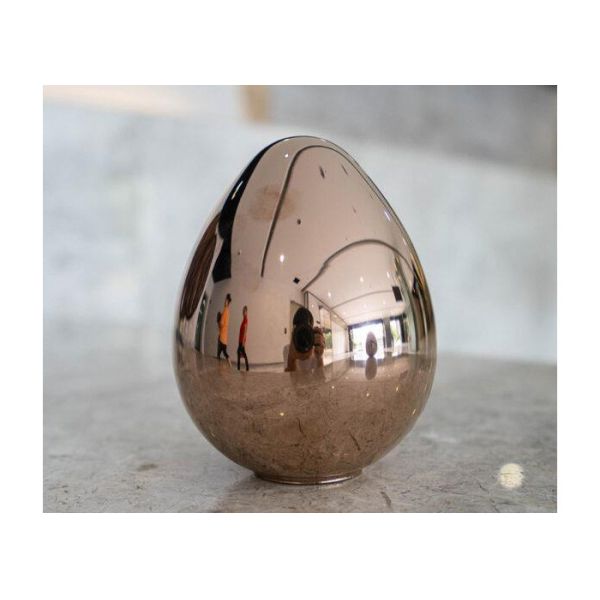 2M Red Painted Ball Stainless Steel Sculpture Garden Decoration