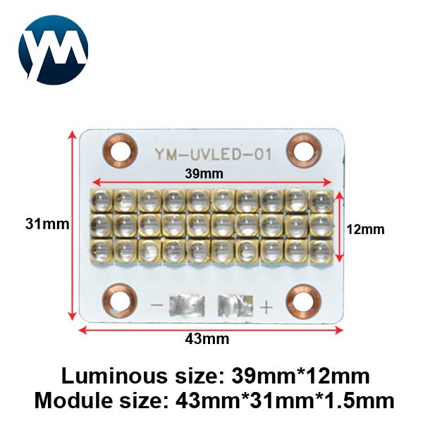 объектив 385nm 395nm кварца СИД наивысшей мощности печатания 90W 3D УЛЬТРАФИОЛЕТОВЫЙ