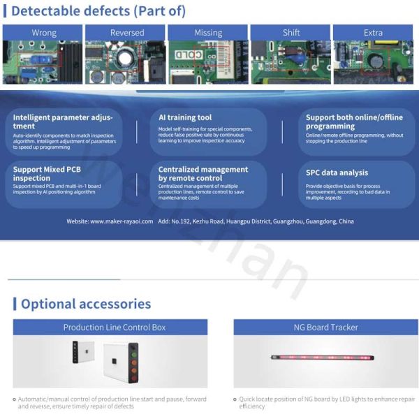 Умная онлайн/автономная МАШИНА анализа данных AOI THT AOI AIS203B-HW AIS203P-HW AI для PCB поддержки смешанного