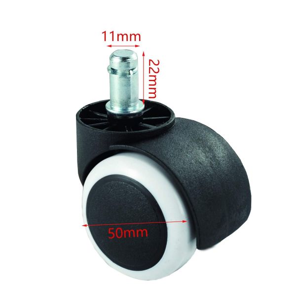 Ruedas de ruedas de sillas de oficina de diseño eficiente con capacidad de 40 kg