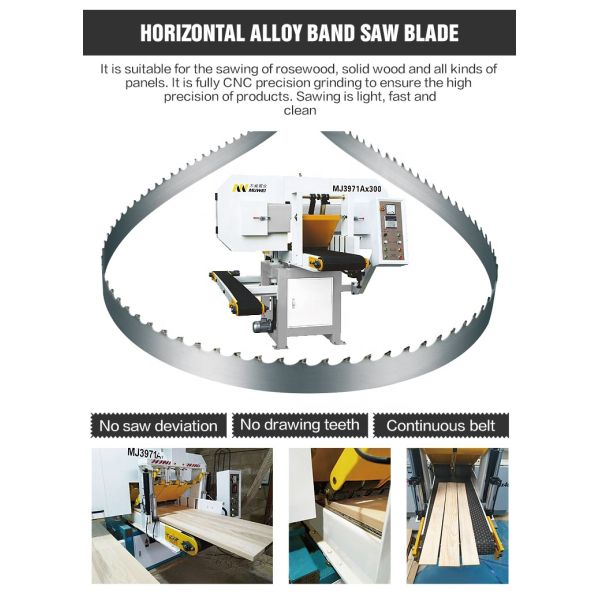 0.65-1.25MM Blade Width Welded Sawmill Carbide Tip Wood Band Saw Blade for Hard Wood