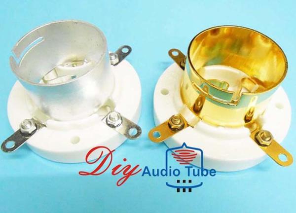 4 Pin Vacuum Tube Sockets Silver Plated ROHS Approved For 845 211 Tube AMP