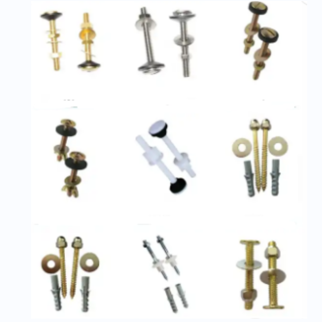 Kit de pernos de fijación de latón con chapa de hierro para instalación de larga duración