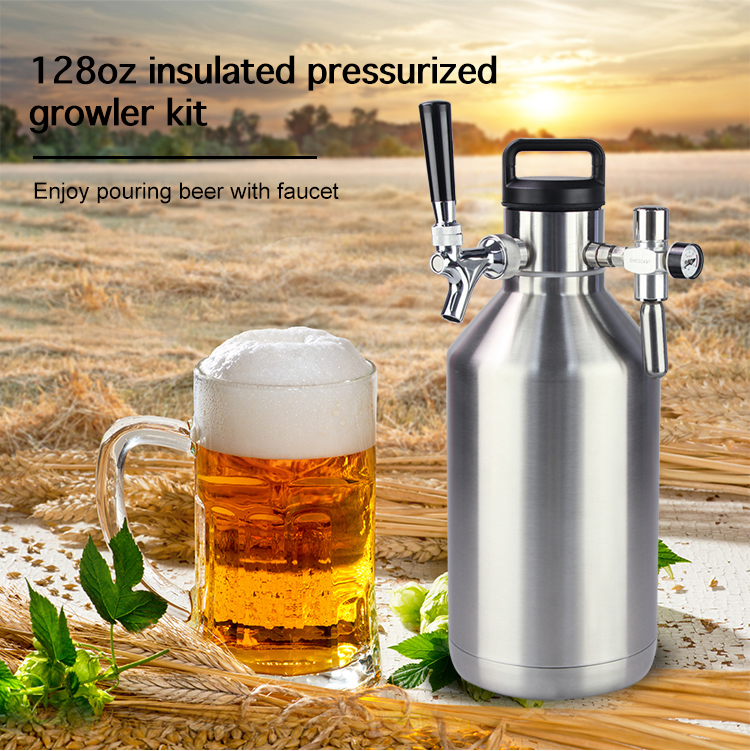 SUS304 Carbonated распределитель цилиндра пива 3.8L с регулятором 30PSI