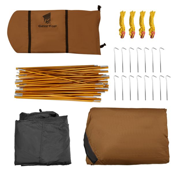 Aluminum Pole 3 Persons 210T PU2500MM Ez Up Camping Tent