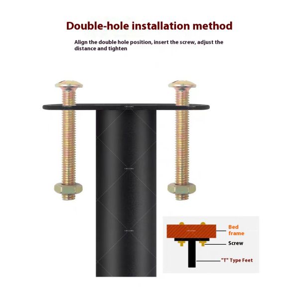 New T-type Black Thickened Adjustable Sofa Legs Simple Advanced Metal Furniture Table Legs