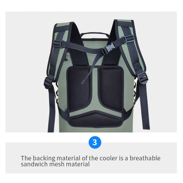Рюкзак 25Л охладителя зеленого Хипалон герметичный для располагаясь лагерем пикника