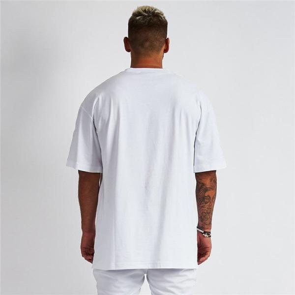 O Neck Men Blank T Shirt Custom Cotton Loose Drop Shoulder