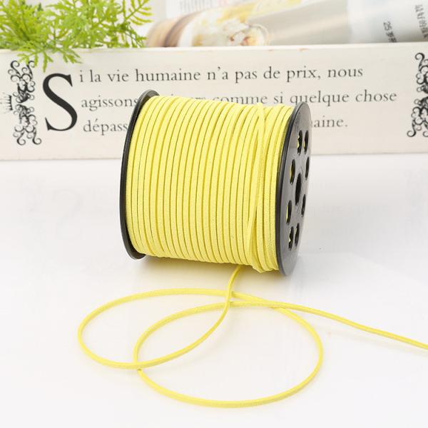 Fios de veludo de couro de camarão 3 mm Fios de veludo de dois lados