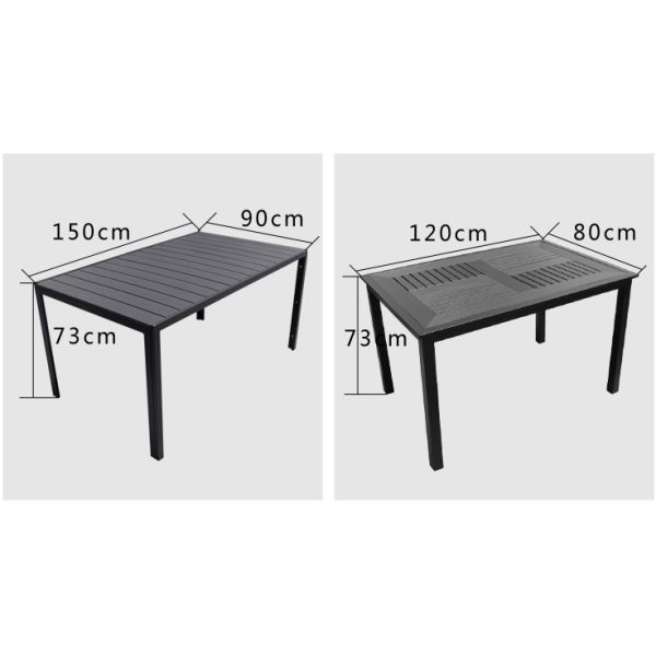 Hot Sales Aluminium PE Rattan chairs Leisure Outdoor Garden Backyard Polywood table and chair furniture