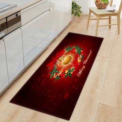 Cozinha longa vermelha de Bels que está Mat Nonslip Bedroom Floor Carpets