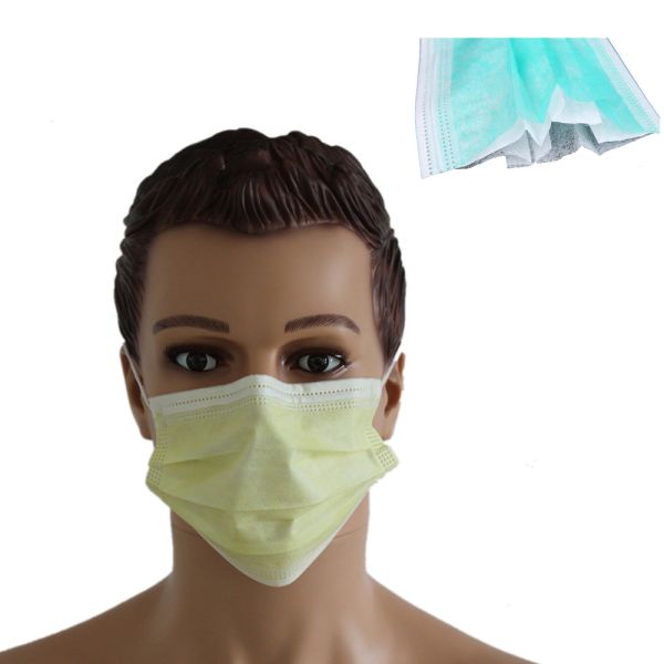 Anti Bacteria Disposable Medical Mask 2 Ply Non Woven Fabrics Non Toxic