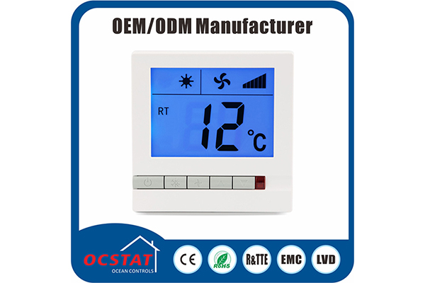 Sitio del hogar que calienta el termóstato del fcu, termóstato del aire acondicionado de Digitaces
