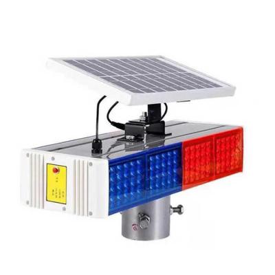 LED Solar Flashing Warning Red Blue Light Solar LED Emergency Strobe Lights