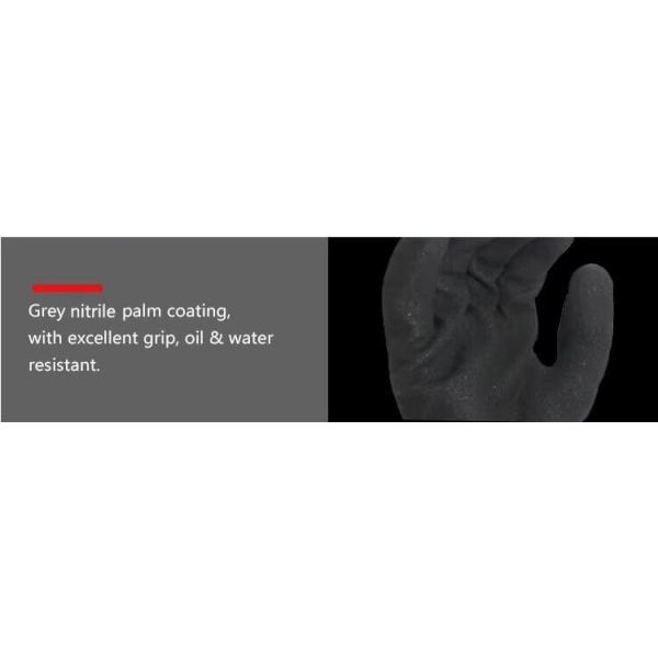 HPPE  Cut Level 5 Gloves 15 Gauge 80g-95g Cut Resistant Nitrile Gloves