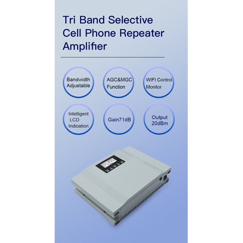 Digital Band selective 2G 3G Cell Phone Repeater , 4g Amplifier 5g Mobile Phone Signal Detector