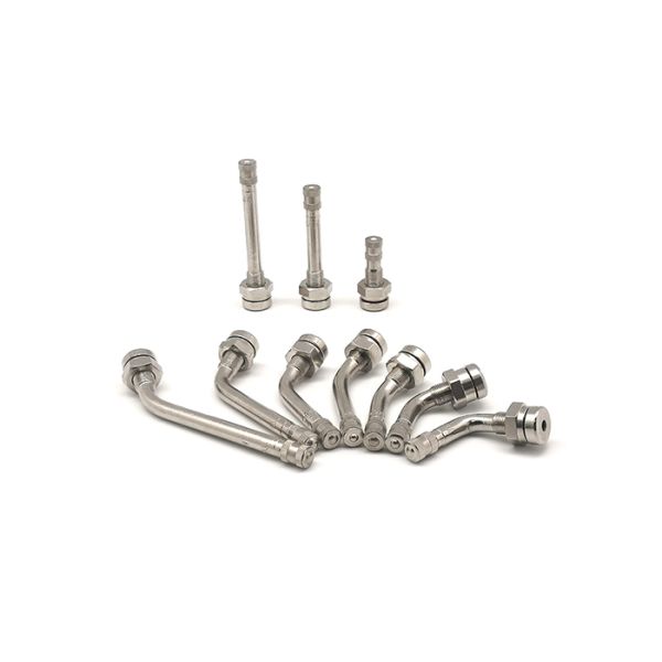 O Ring Nickel Plated Brass Tire Valve TR543D Bend 60° For Truck Cap
