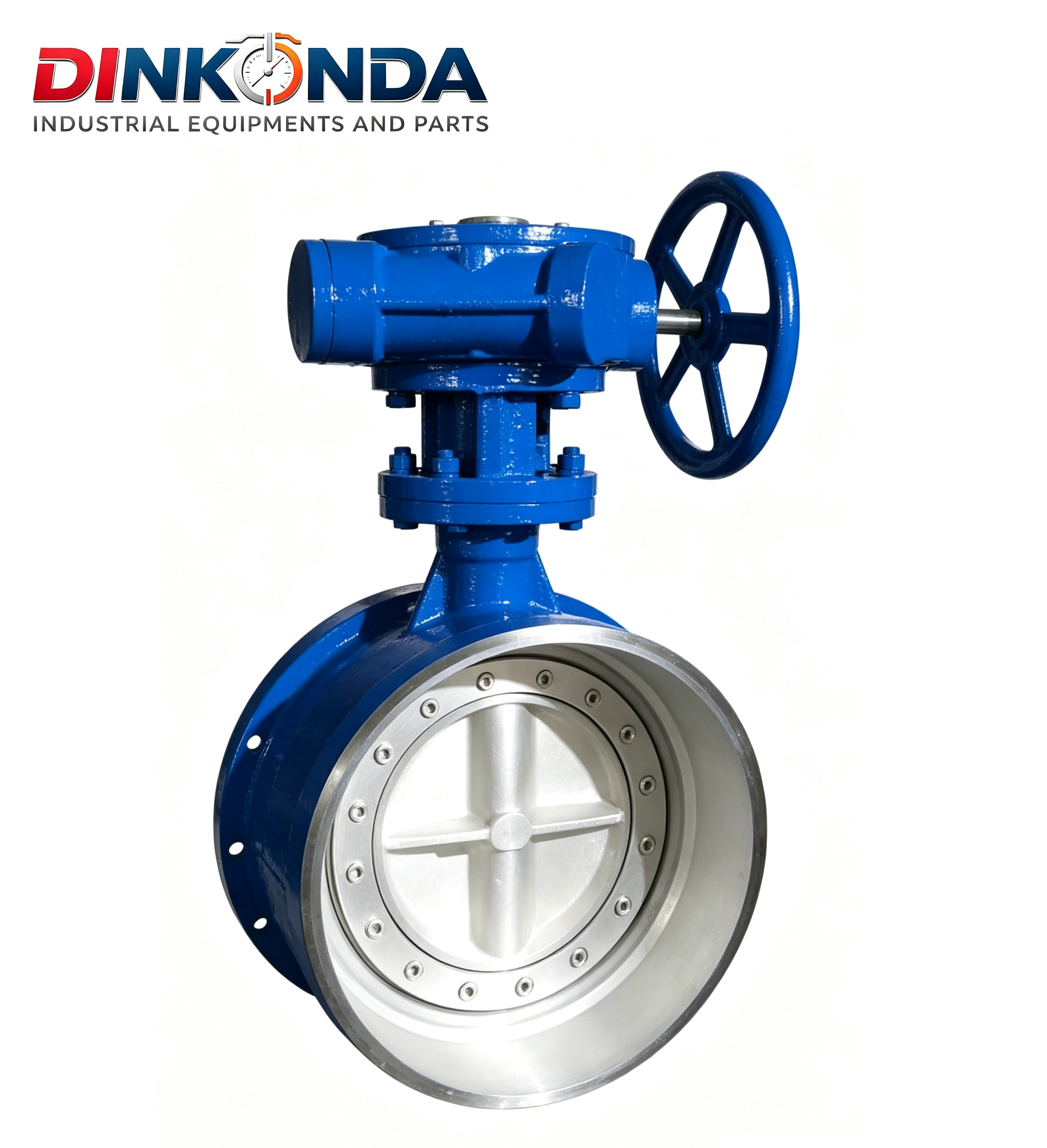Bidirectional Hard Seal Butterfly Power Plant Valves Worm Gear Handwheel High Pressure