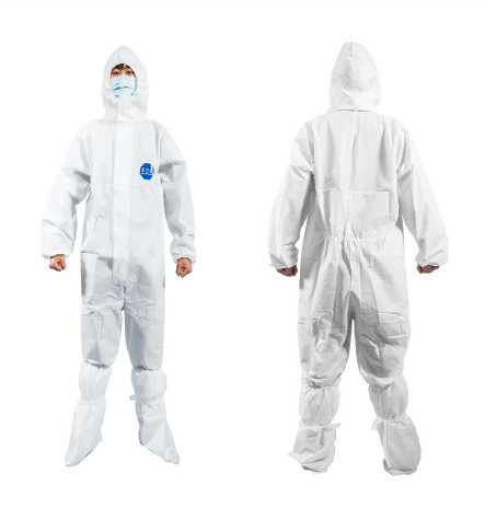 Non Sterile Disposable Medical Coverall Without Tape PP + PE Material
