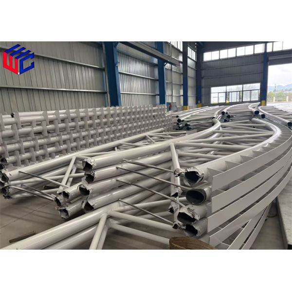 Hot Dip Galvanized Modular Industrial Piping Rack Steel Structure Construction