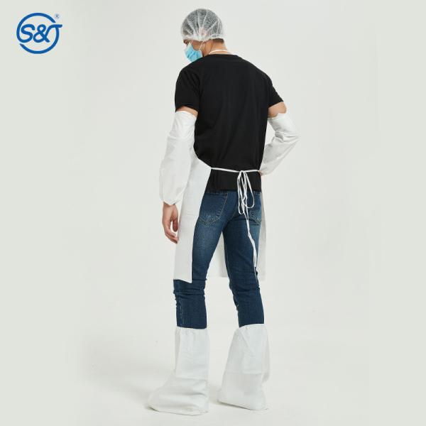 S&J Disposable kitchen HDPE/LDPE apron Customized disposable plastic aprons PE Apron Disposable Waterproof