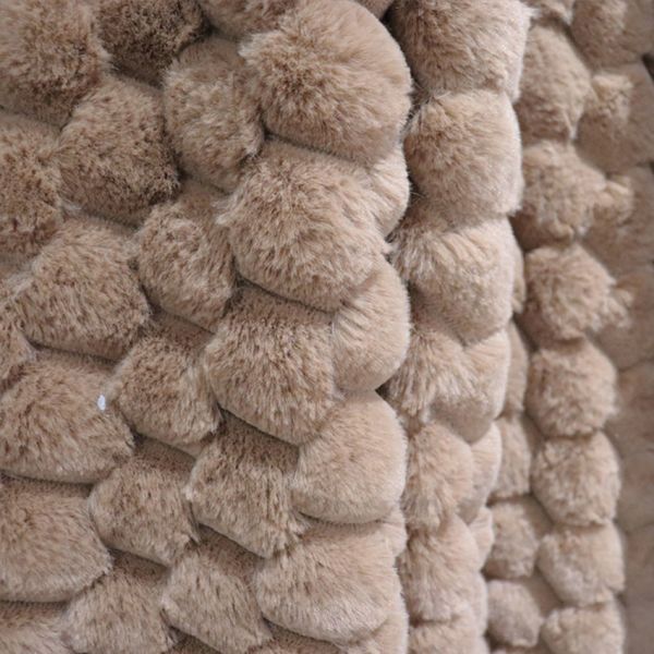 Coral Fleece Luxury Faux Fur Throws Large Faux Fur Blanket Double Sided For Winter