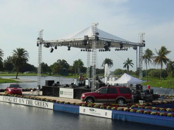 Outdoor Aluminum Stage Truss With Aluminum Tube / LED Screen Truss