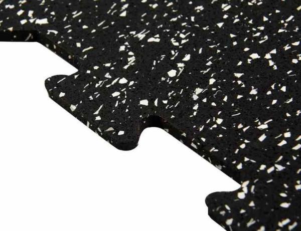 Super 0.4 Inch Rubber Gymnasium Flooring For Home Gym, 6 Tiles Gym Floor Mat With Heavy Duty Rubber Top In 24sqft