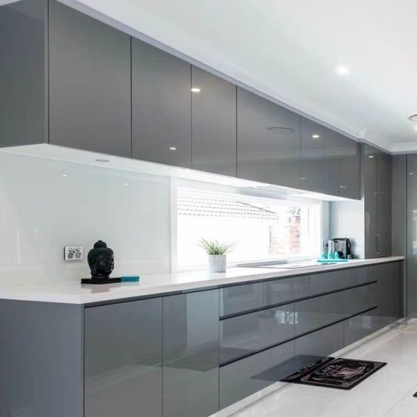 Custom Modular Design Moderno de aço inoxidável Mobiliário de casa Armário de cozinha