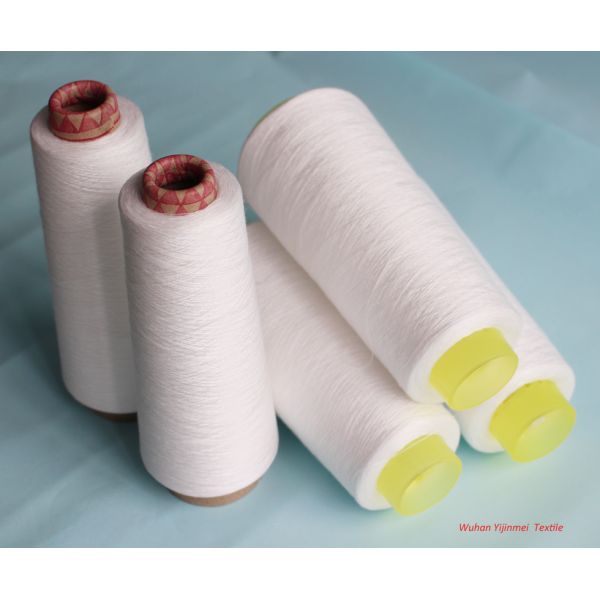 Raw White / Bleached White 40s/2 Ring Spun Polyester Yarn Baby Cone