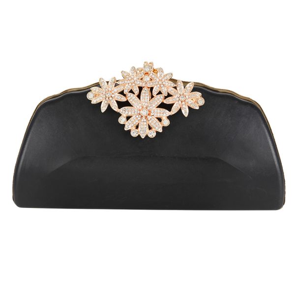 Five Flower Closure Gold Metal Clutch Frames Anniversary Gift Irregular Purse Frame