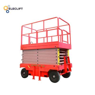 Electric Mobile Scissor Lift With Hydraulic Drive 2.2kw Power For Easy Maneuverability