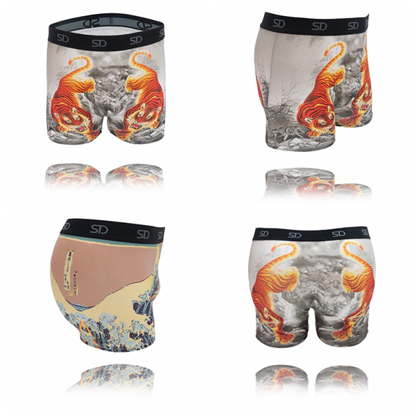 Top quality cotton printed boxers Modal comfortable underwear men 4 colors boxer men fit m