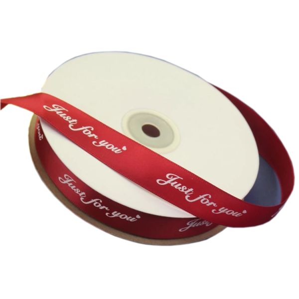 9mm-100mm Printed Logo Satin Ribbon for Customized Gift Packaging and Decoration