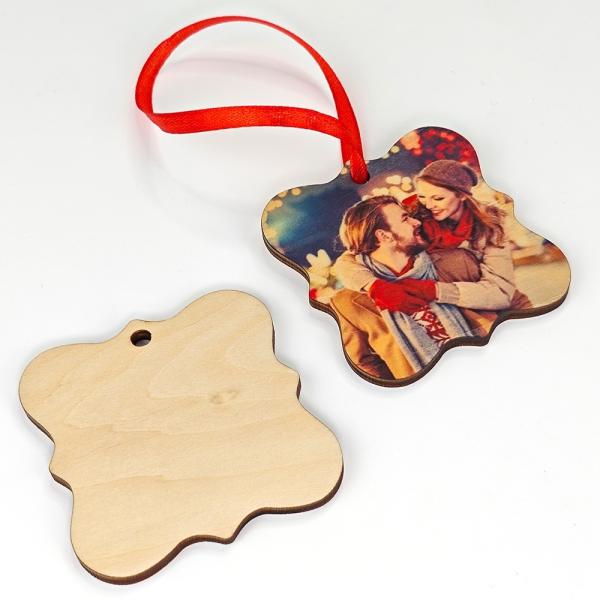 Customized Printing Sublimation Wooden Christmas Ornaments Decorations