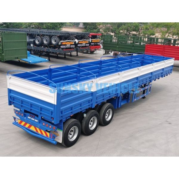 3 Axle Dropside Semi Trailer 40FT Side Wall Semi Trailer Grain Semi Trailer