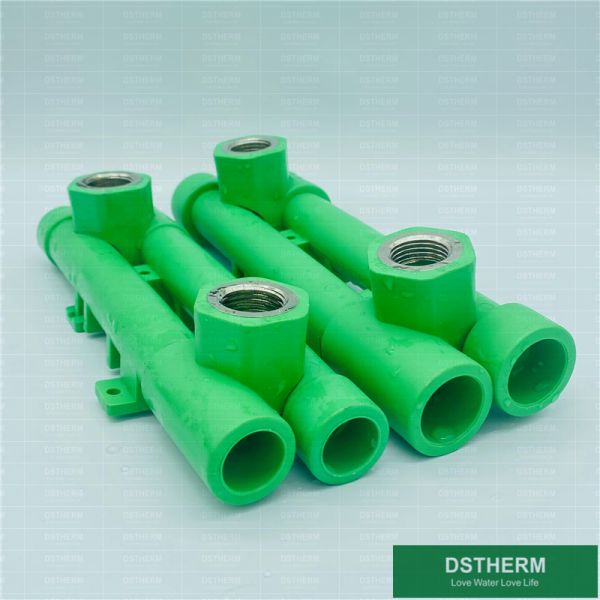 Коллекторы PPR удваивают женский смеситель ручки локтя 2 для батареи ливня регулируемой