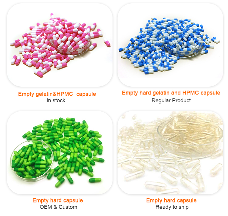 Pharmaceutical Grade Gelatin HPMC Empty Gel Capsules Separated
