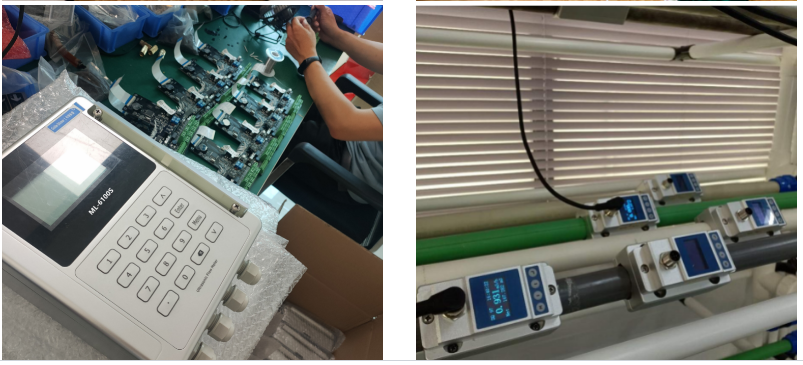 Стена установила ультразвуковой измеритель прокачки Modbus RS485 счетчика- расходомера DN50mm DN6000mm жидкостный