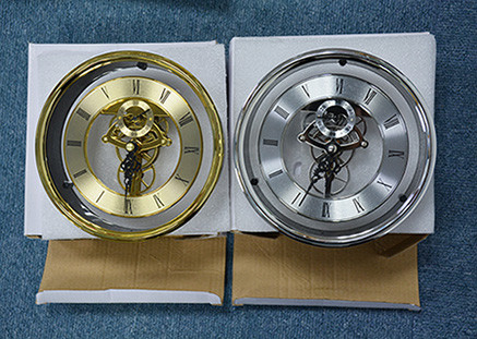 149MM Vintage Stainless Steel Skeleton Clock Small Size Plastic Back Cover