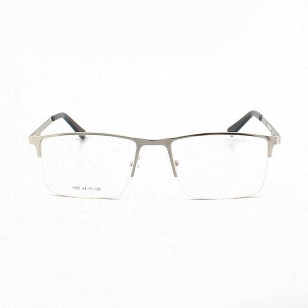 Retro Half Frames Stainless Steel Men Metal Optical Frames